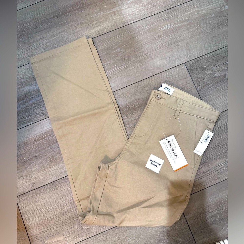 NEW Boys Khaki Pants (Built in Flex) Size 14